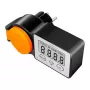LogiLink Energy Cost Meter Outdoor, IP44 Spritzwassergeschützt, 16A, 3680W, Schuko, LCD