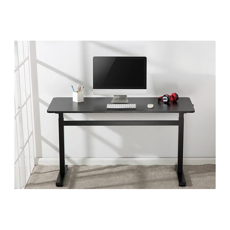 LogiLink EO0027 höhenverstellbarer Schreibtisch mit Tischplatte, 140 × 60 cm, Schwarz
