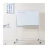 LogiLink EO0064 Mobiles doppelseitiges Whiteboard, magnetischer Stahl, Aluminiumrahmen, 120x80 cm, Weiß/Silber