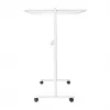 LogiLink EO0064 Mobiles doppelseitiges Whiteboard, magnetischer Stahl, Aluminiumrahmen, 120x80 cm, Weiß/Silber