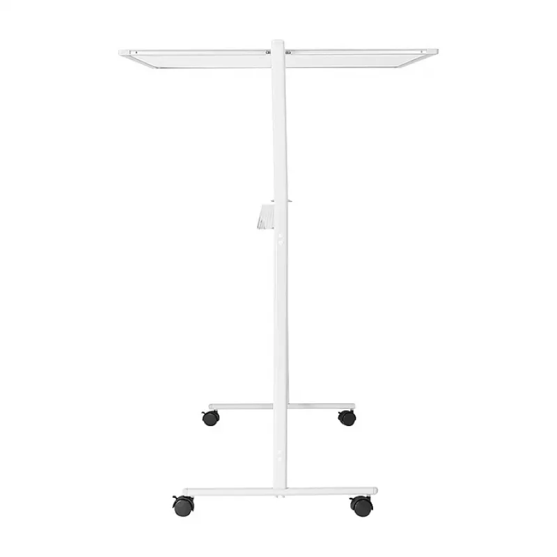 LogiLink EO0064 Mobiles doppelseitiges Whiteboard, magnetischer Stahl, Aluminiumrahmen, 120x80 cm, Weiß/Silber