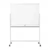 LogiLink EO0064 Mobiles doppelseitiges Whiteboard, magnetischer Stahl, Aluminiumrahmen, 120x80 cm, Weiß/Silber