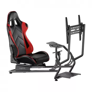 LOGILINK EO0065 Rennsimulator-Cockpit mit Monitorhalterung