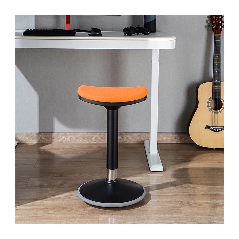 LOGILINK EO0071 Ergonomischer höhenverstellbarer Wackelhocker, Orange – 120 kg Belastbarkeit, Gasfeder