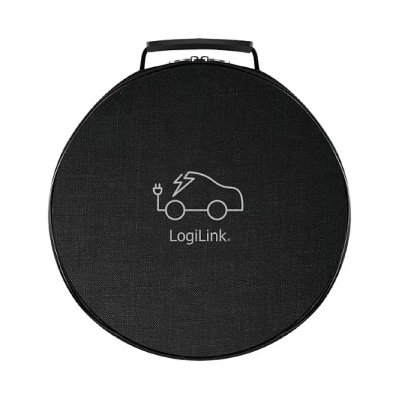 LogiLink EVC0120 Type 2 EV-Ladekabel 22 kW 3-Phasen 32 A 2,5 m Schwarz mit Aufbewahrungstasche