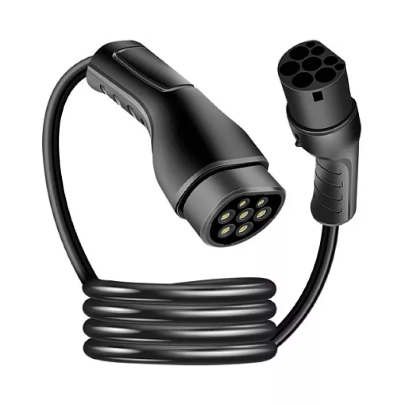 LogiLink EVC0121 EV-Ladekabel Typ 2 22kW 3-Phasen 32A 5m Schwarz mit Aufbewahrungstasche