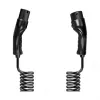 LogiLink EVC0128 Type 2 Spiralkabel für E-Auto-Laden, 11kW, 3-Phasen, 20A, 5m, Schwarz mit Aufbewahrungstasche