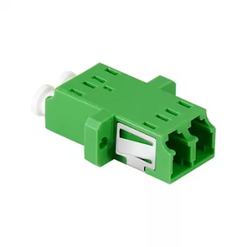 LogiLink FA02LC6 Glasfaser-Adapter LC Duplex – Flanschmontage, Grün (Packung mit 12)