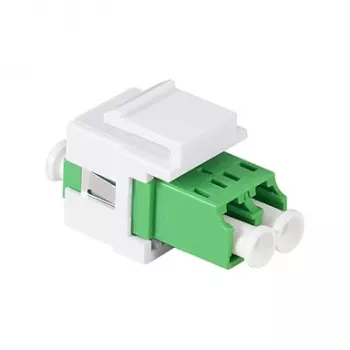 LogiLink FA03LC5 LC Duplex Glasfaser-Adapter, flanschlos, grün – 12 Stück
