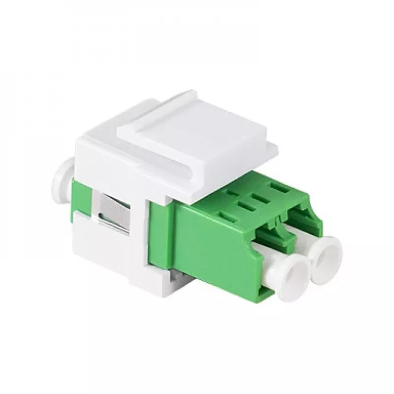 LogiLink FA03LC5 LC Duplex Glasfaser-Adapter, flanschlos, grün – 12 Stück