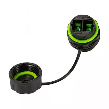 LOGILINK FA05SD1 Outdoor Glasfaser-Duplex-SC-Stecker mit Staubschutzkappe – Multimode OM3/OM4, Aqua (10er-Pack)