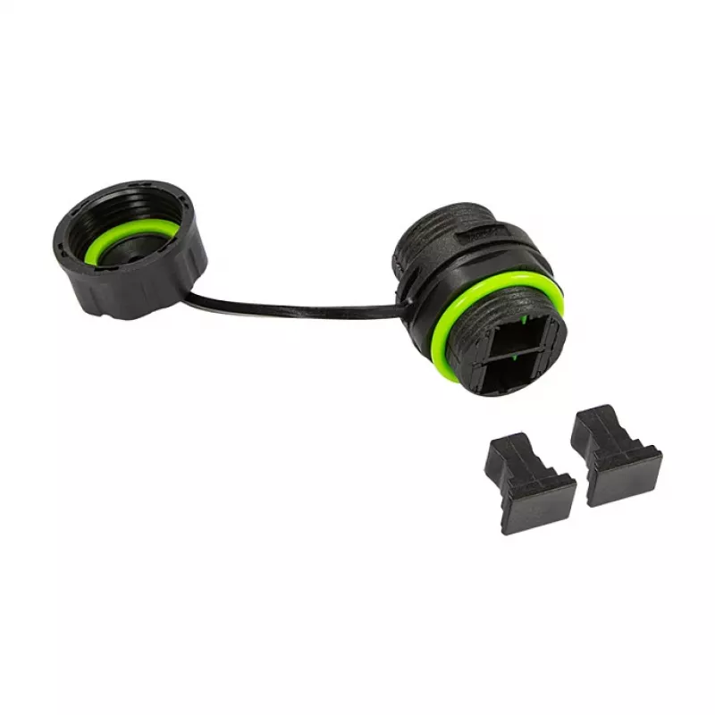 LOGILINK FA05SD1 Outdoor Glasfaser-Duplex-SC-Stecker mit Staubschutzkappe – Multimode OM3/OM4, Aqua (10er-Pack)