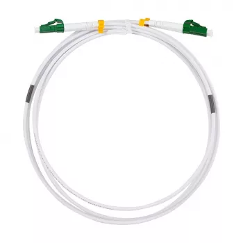 LogiLink FC0LC10 Stahlpanzer-OS2-Duplex-LC/APC-zu-LC/APC-Glasfaser-Patchkabel, 10 m, Weiß
