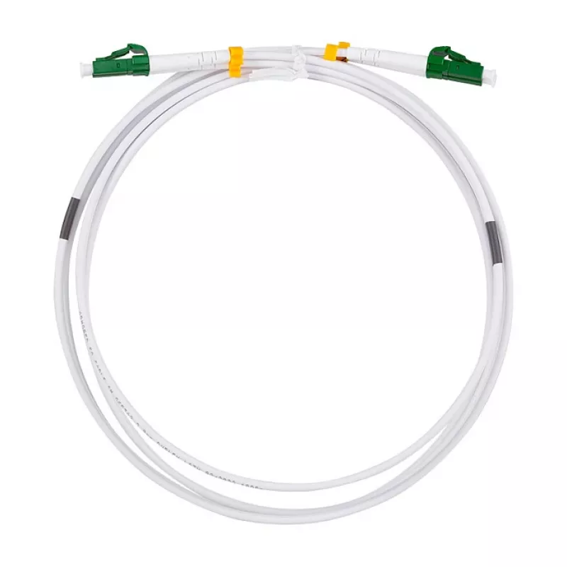 LogiLink FC0LC10 Stahlpanzer-OS2-Duplex-LC/APC-zu-LC/APC-Glasfaser-Patchkabel, 10 m, Weiß