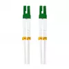 LogiLink FC0LC10 Stahlpanzer-OS2-Duplex-LC/APC-zu-LC/APC-Glasfaser-Patchkabel, 10 m, Weiß