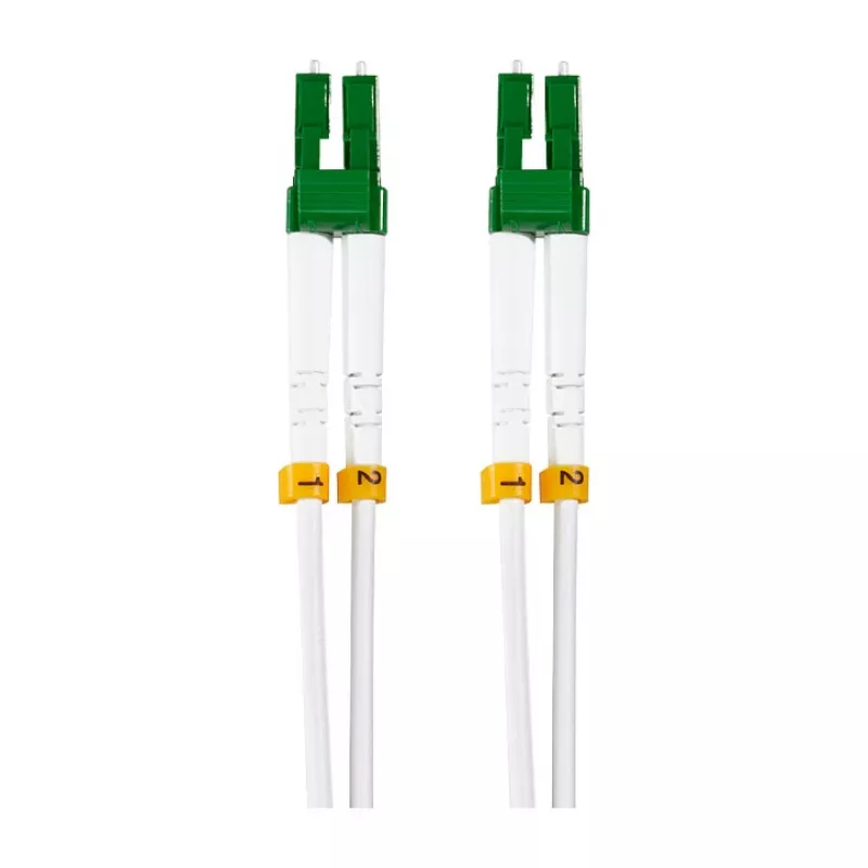 LogiLink FC0LC10 Stahlpanzer-OS2-Duplex-LC/APC-zu-LC/APC-Glasfaser-Patchkabel, 10 m, Weiß