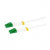 LogiLink FC0LC10 Stahlpanzer-OS2-Duplex-LC/APC-zu-LC/APC-Glasfaser-Patchkabel, 10 m, Weiß