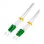 LogiLink FC0LC10 Stahlpanzer-OS2-Duplex-LC/APC-zu-LC/APC-Glasfaser-Patchkabel, 10 m, Weiß