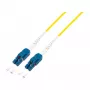 LogiLink Fiber Uniboot Patchkabel OS2 LC Duplex auf LC Duplex 0,5m LSZH Gelb