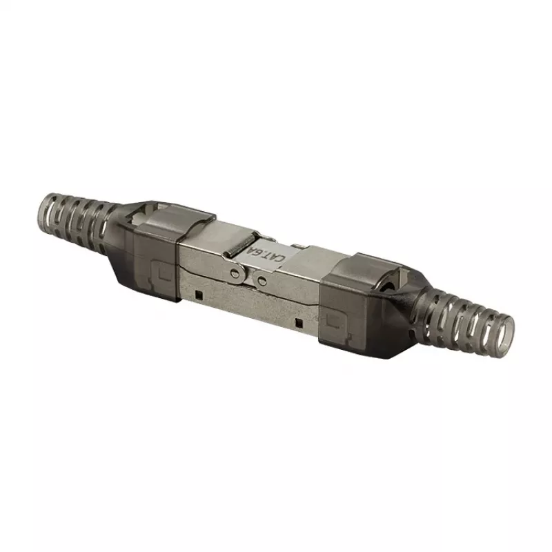 LogiLink Feldkonfektionierbarer RJ45-Stecker Cat.6A STP 10G, werkzeugfreie IDC, Zinkdruckguss, AWG 22-26, Silber