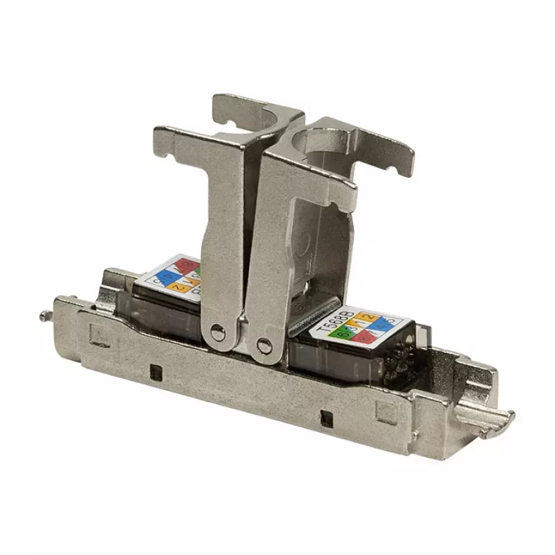 LogiLink Feldkonfektionierbarer RJ45-Stecker Cat.6A STP 10G, werkzeugfreie IDC, Zinkdruckguss, AWG 22-26, Silber