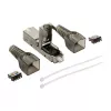 LogiLink Feldkonfektionierbarer RJ45-Stecker Cat.6A STP 10G, werkzeugfreie IDC, Zinkdruckguss, AWG 22-26, Silber