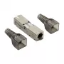 LogiLink Feldkonfektionierbarer RJ45-Stecker Cat.6A STP 10G, werkzeugfreie IDC, Zinkdruckguss, AWG 22-26, Silber