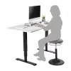 LOGILINK Höhenverstellbarer Wackelhocker EO0022 - Ergonomischer Hocker für aktives Sitzen mit Gaslift, 360° Drehung, Schwarz