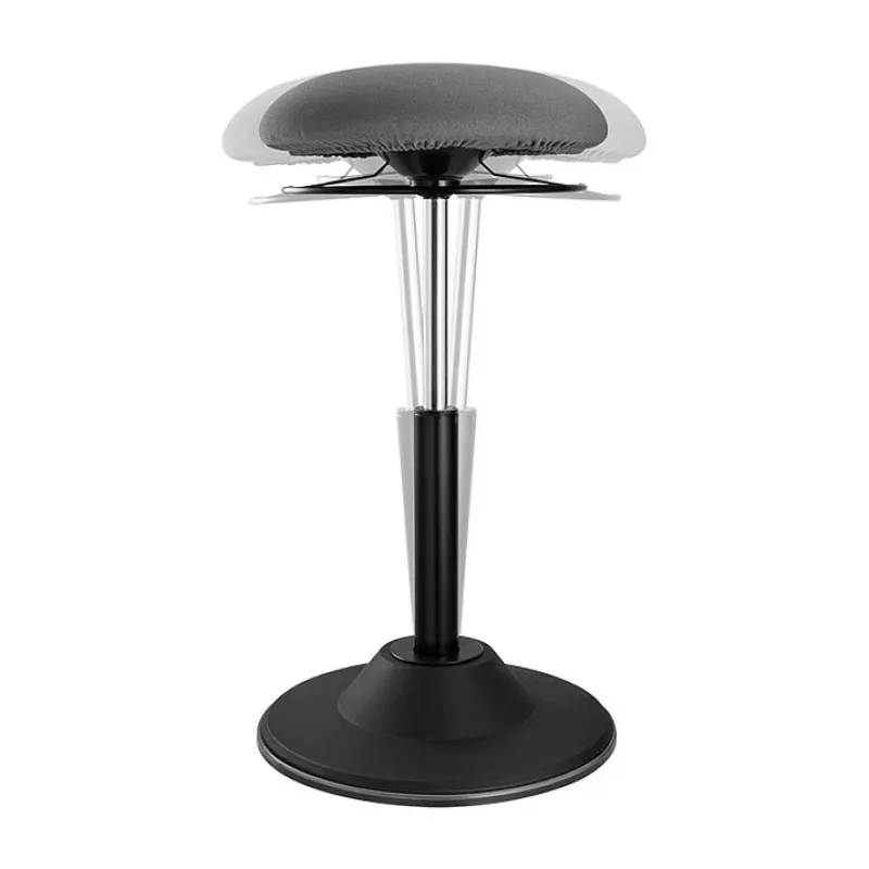 LOGILINK Höhenverstellbarer Wackelhocker EO0022 - Ergonomischer Hocker für aktives Sitzen mit Gaslift, 360° Drehung, Schwarz