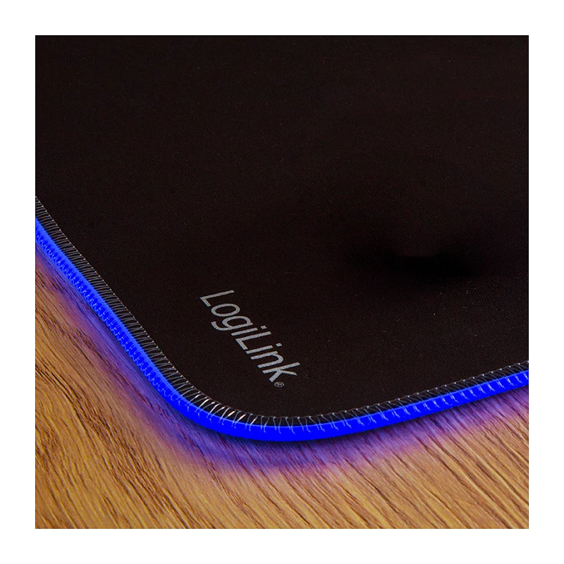 LOGILINK ID0183 Gaming Mouse Pad mit RGB LED, 350x260mm, 3mm weich, Schwarz