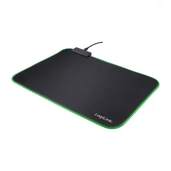 LOGILINK ID0183 Gaming Mouse Pad mit RGB LED, 350x260mm, 3mm weich, Schwarz