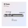 LogiLink ID0212 Kabelloser Numerischer Tastenblock, 28 Tasten, Bluetooth 5.0, Space Grey