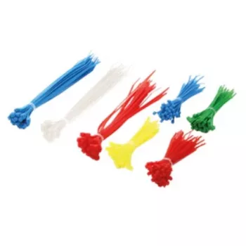 LogiLink KAB0017 Kabelbinder-Set - 300-teilig, gemischt (Weiß, Blau, Gelb, Rot, Grün)