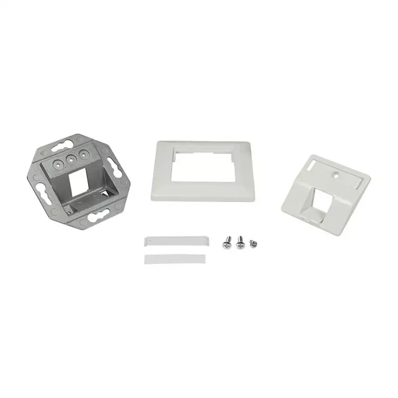 LogiLink Keystone Faceplate 45° für 1 Modul, Reinweiß
