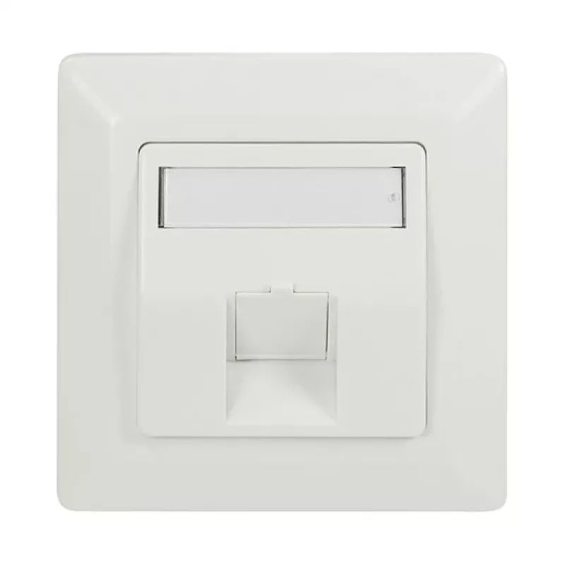 LogiLink Keystone Faceplate 45° für 1 Modul, Reinweiß