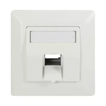 LogiLink Keystone Faceplate 45° für 1 Modul, Reinweiß