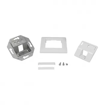 LogiLink Keystone Faceplate 45° für 1 Modul, Signalweiß