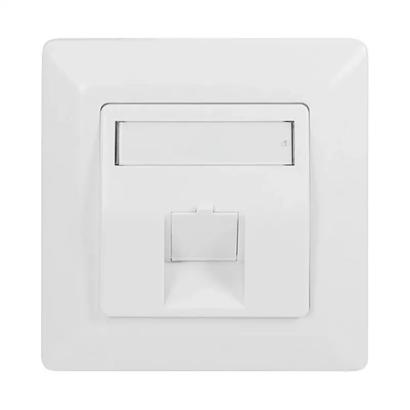 LogiLink Keystone Faceplate 45° für 1 Modul, Signalweiß
