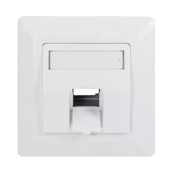 LogiLink Keystone Faceplate 45° für 1 Modul, Signalweiß