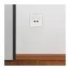 LogiLink Keystone-Abdeckung für 2 Module, vorstehend, UP/50, Reinweiß