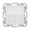 LogiLink Keystone-Abdeckung für 2 Module, vorstehend, UP/50, Reinweiß