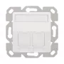 LogiLink Keystone-Abdeckung für 2 Module, vorstehend, UP/50, Reinweiß