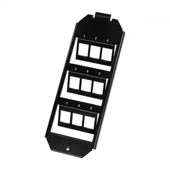 Logilink Keystone Bodentank-Einsatz für 3 x 3 Keystone-Module, Schwarz