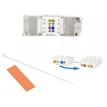 LogiLink Keystone Jack Cat.6A STP mit Staubschutzkappe, 14,4mm, 22-26 AWG, 24 Stück