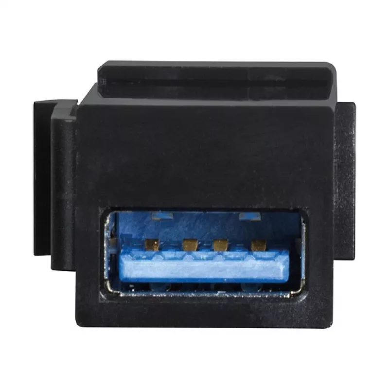 LogiLink Keystone USB 3.0 Type-A Kupplung, Buchse auf Buchse, Schwarz