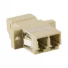 LogiLink LC Duplex Multimode Glasfaser-Adapter mit Flansch, Beige