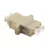 LogiLink LC Duplex Multimode Glasfaser-Adapter mit Flansch, Beige
