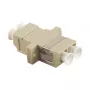 LogiLink LC Duplex Multimode Glasfaser-Adapter mit Flansch, Beige