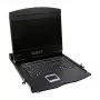 LOGILINK LC902GE KVM-Konsole mit 19-Zoll-LCD-Bildschirm, VGA, deutsche Tastatur