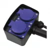 Logilink LPS214 Steckdosenleiste, 2 Schutzkontaktsteckdosen, IP44, Erdspieß, 2m Kabel